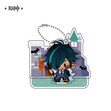 Genshin Kaeya Chibi Standee Metal Badge Puzzle